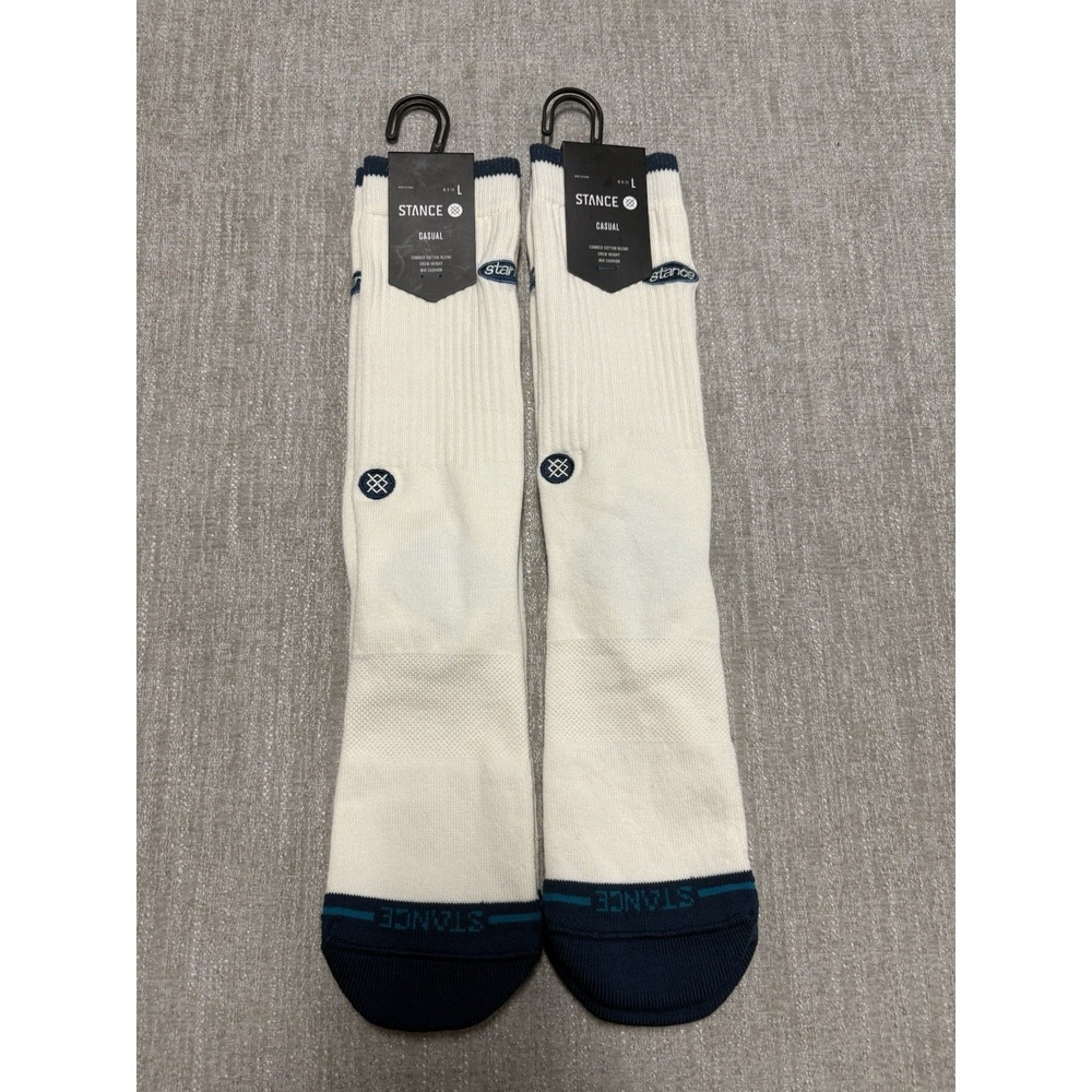 2 Pack Stance Combed Cotton Blend "Blurred" Casual Crew Socks Large (9-13) New